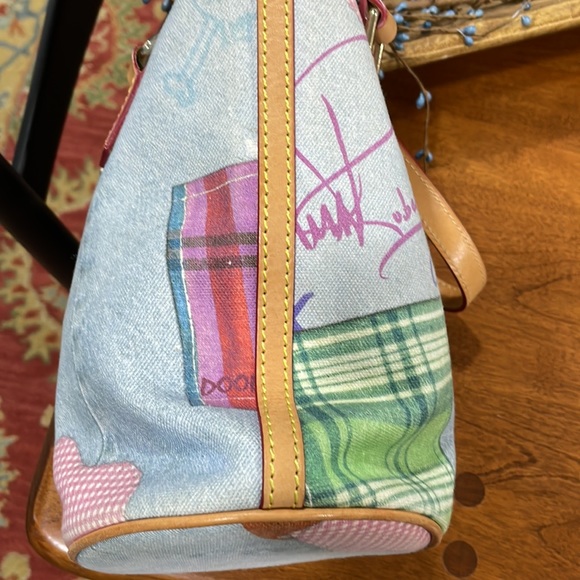 Dooney & Bourke Emma Roberts VTG Canvas Denim Bucket Bag - Picture 8 of 12